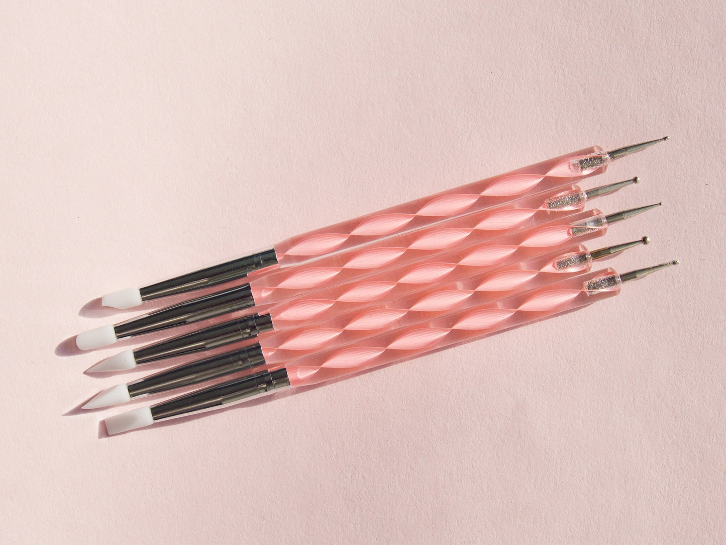5 pcs Silica Sculpture & Dotting Brushes/ Double head 3D Nail art Sculpt brush Pen for nails/ Polymer Clay UV gel Carve patterns tools
