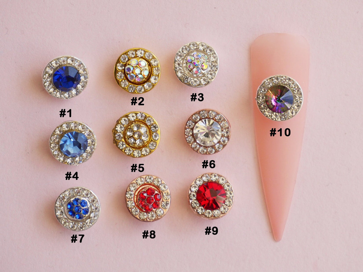 3d Luxury Nail Art Rhinestones And Charms Large Crystals Diamonds