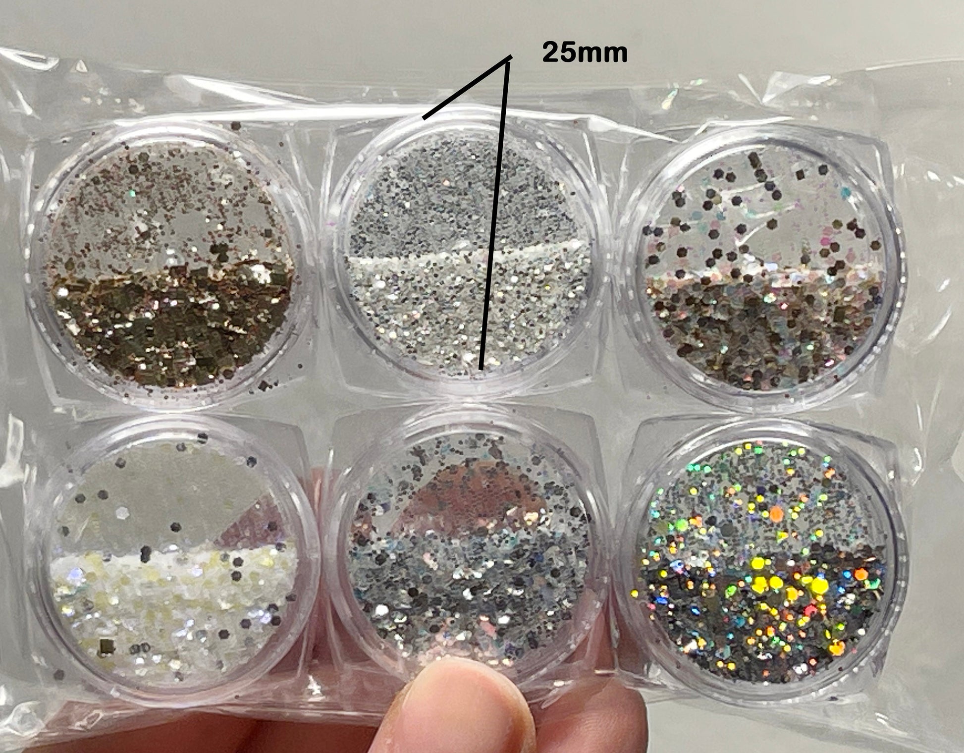 Mixed Glitters/ Hexagon Round Mix Size Nail Flakes 3D DIY Laser Sequins/ Gold Silver Aurora Starry Sky Shine Halo Makeup Nail supply
