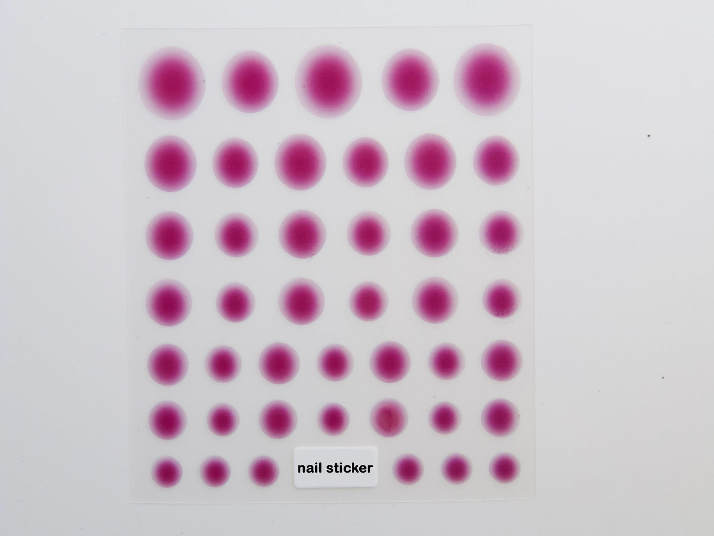 Radial-gradient Nail Art Stickers Self Adhesive Decals/ Pink Purple Spherical Circular Gradient Nail Art Supply Easy to peel off