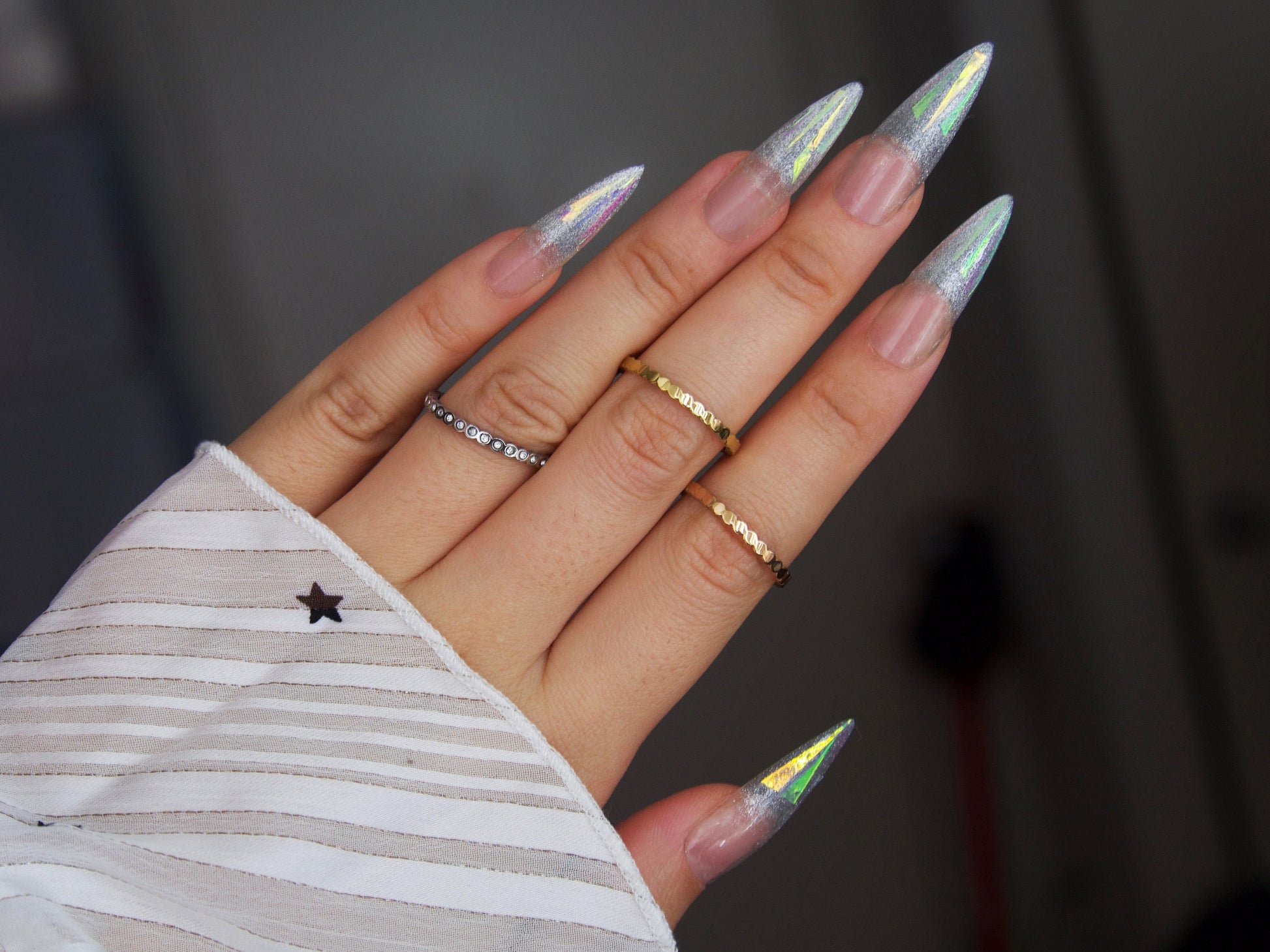 100 cm Aurora Candy Paper Nail Art Decal/ DIY Polar Lights nail mirrored design/ Chameleon Ice Paper Nail Supply Nail polish UV gel