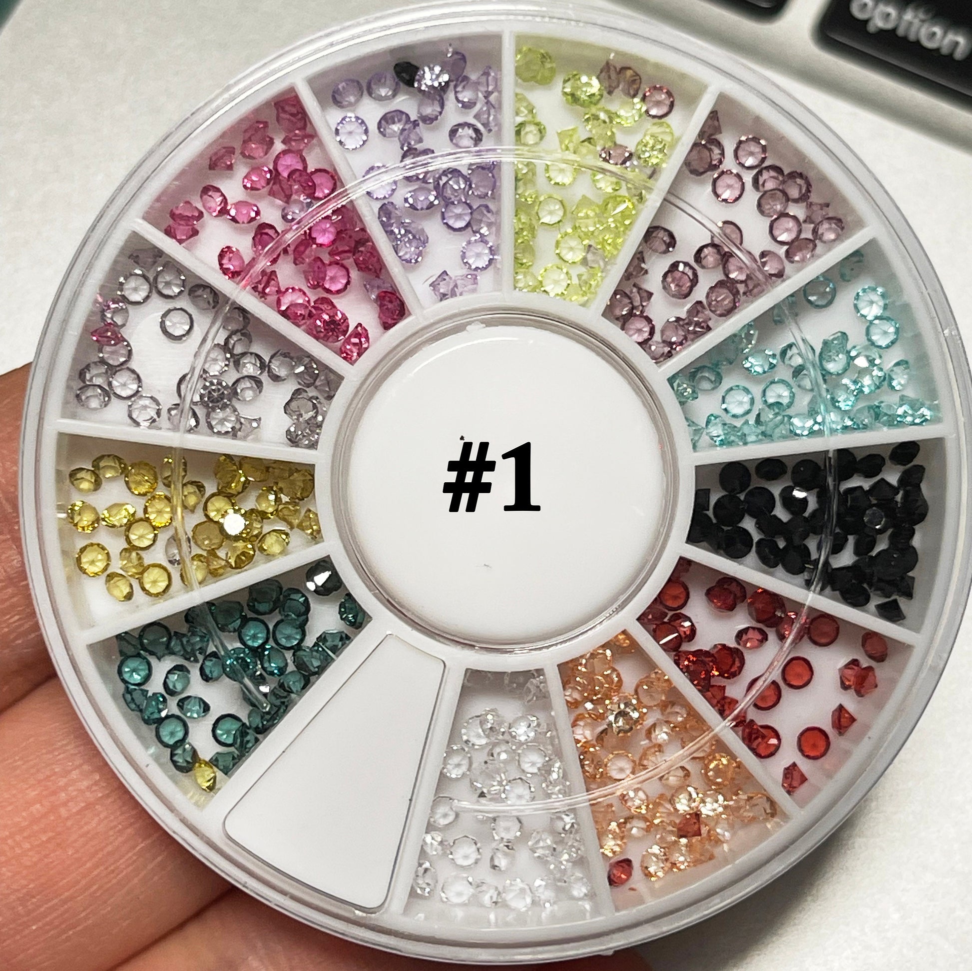 Nail Rhinestones Nails Art Decorations / Mixed multi colors Decals