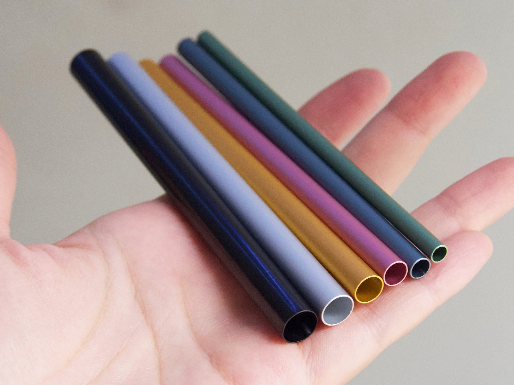 6pcs Nail Shape Corrector Acrylic building Extension Gel Aluminum hollow pipe Nail Pincher Tool/ C Curve shaping Curving Stick tubes