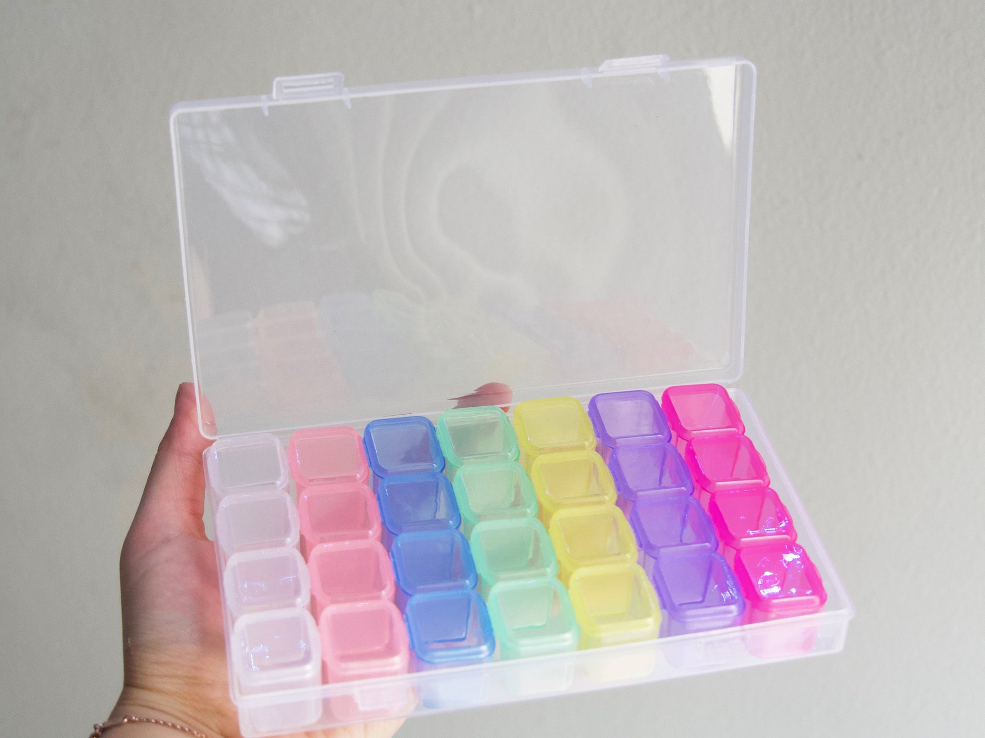 28/54 grids Empty Storage Box Strass Beads Rhinestone/Studs Decals container box/Nail Jewelry Display Removable Container Case
