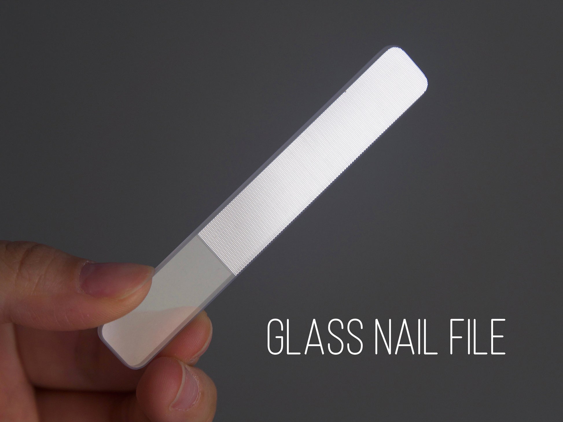 Nano Glass Nail File Buffer/ Clear Crystal Buffing Sanding Stick with Case Grinding Polishing Strips/ Permanent Use Manicure Pedicure Tool