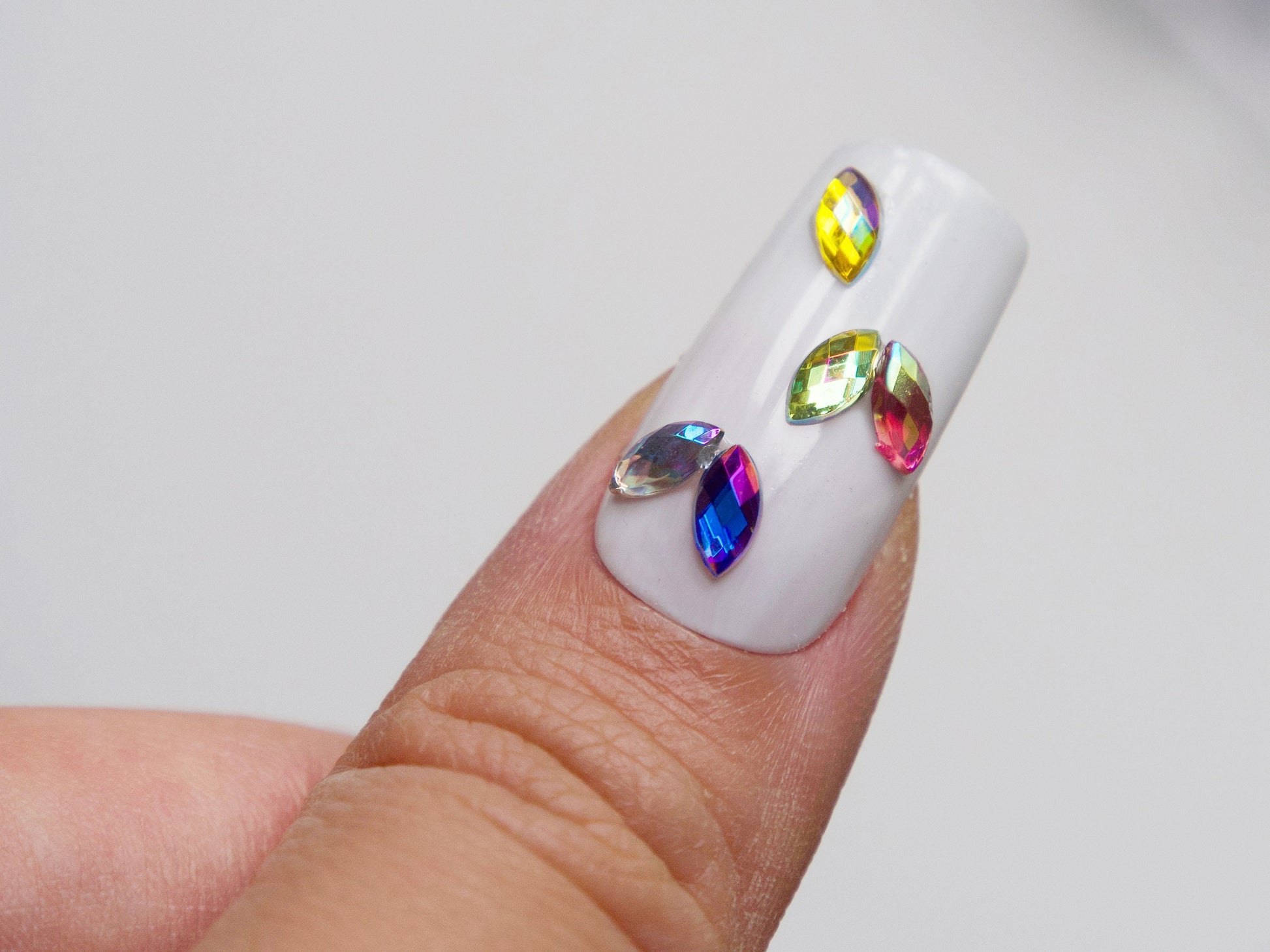 Iridescence Halo Marquise Flat Back No Hotfix Tear Drop 3D DIY Tear-Drop Crystals Rhinestones/ AB Stone Nail Art Supply