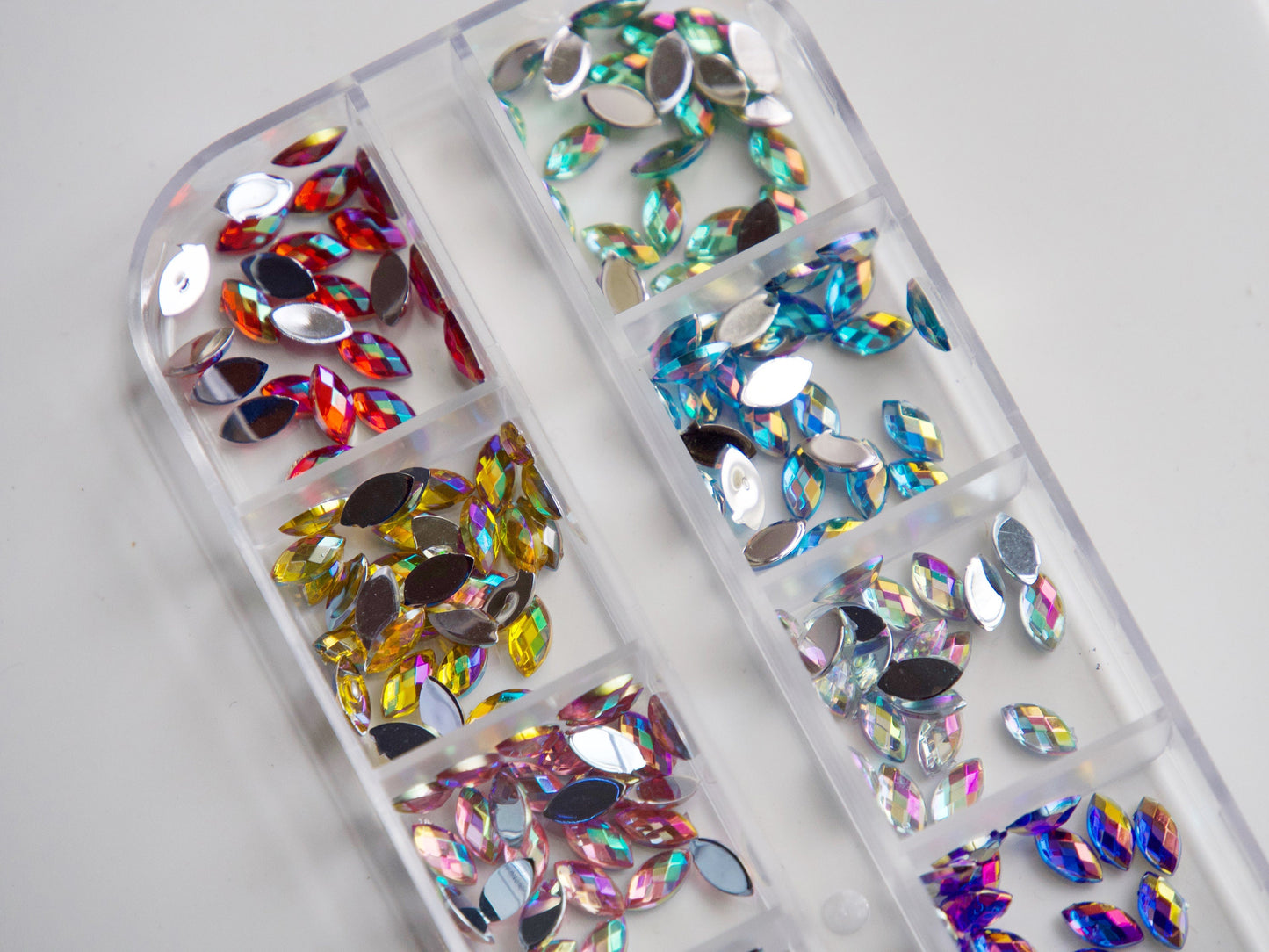 Iridescence Halo Marquise Flat Back No Hotfix Tear Drop 3D DIY Tear-Drop Crystals Rhinestones/ AB Stone Nail Art Supply