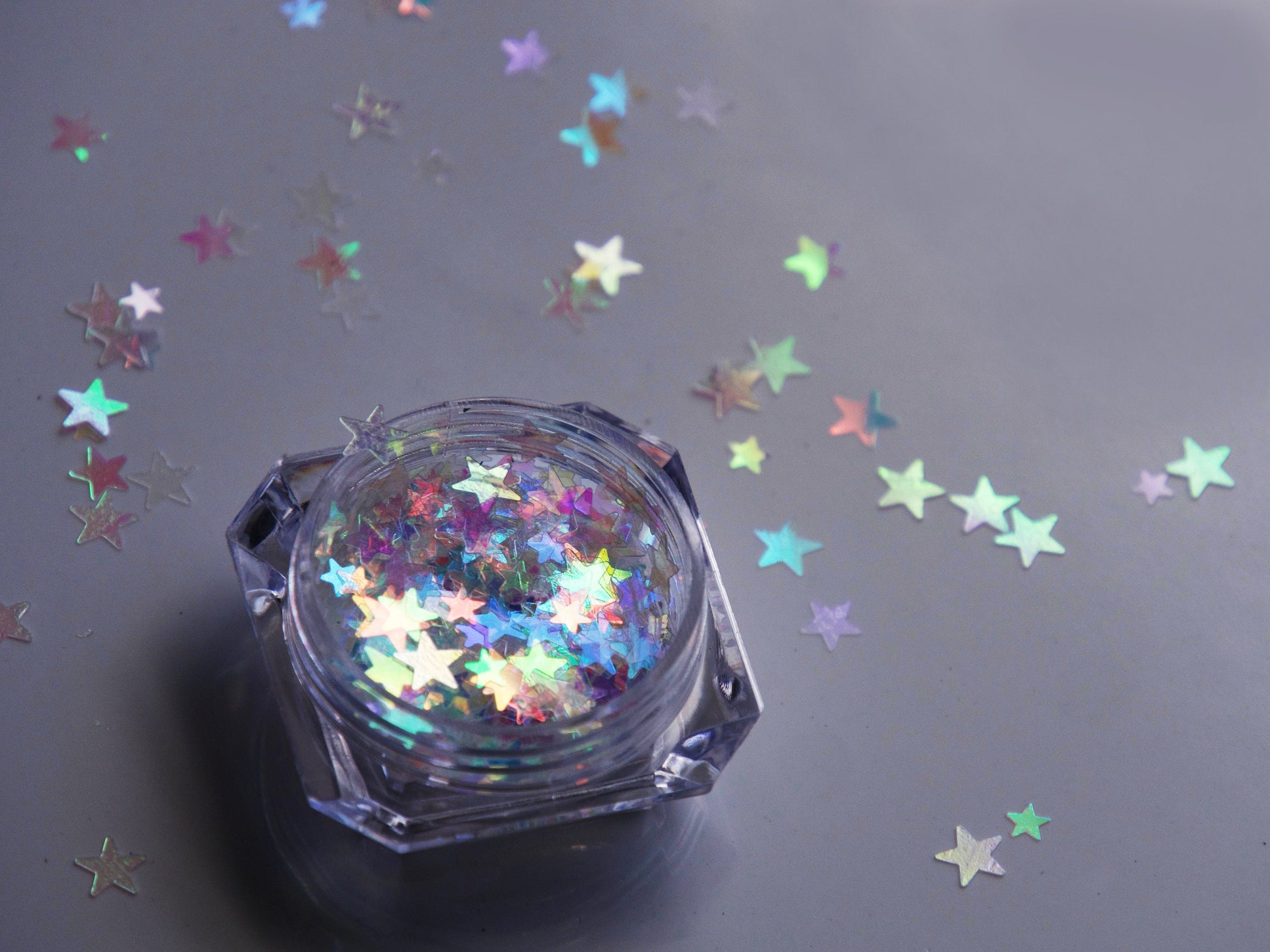 Star Glitters/ Halo Semi Transparent Nail Flakes 3D DIY laser Sequins/Iridescent Stars starry Shaped Glitter Crafts Nails Resin Supply