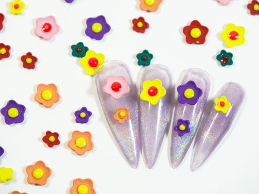 10pcs Sunny side up Egg Flower Nail Jewelry/ Metallic nail art charm