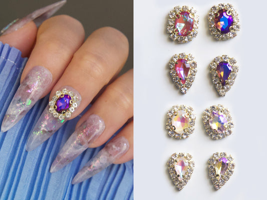 2pcs Nail Jewelry/ Zircon Nail Decals 