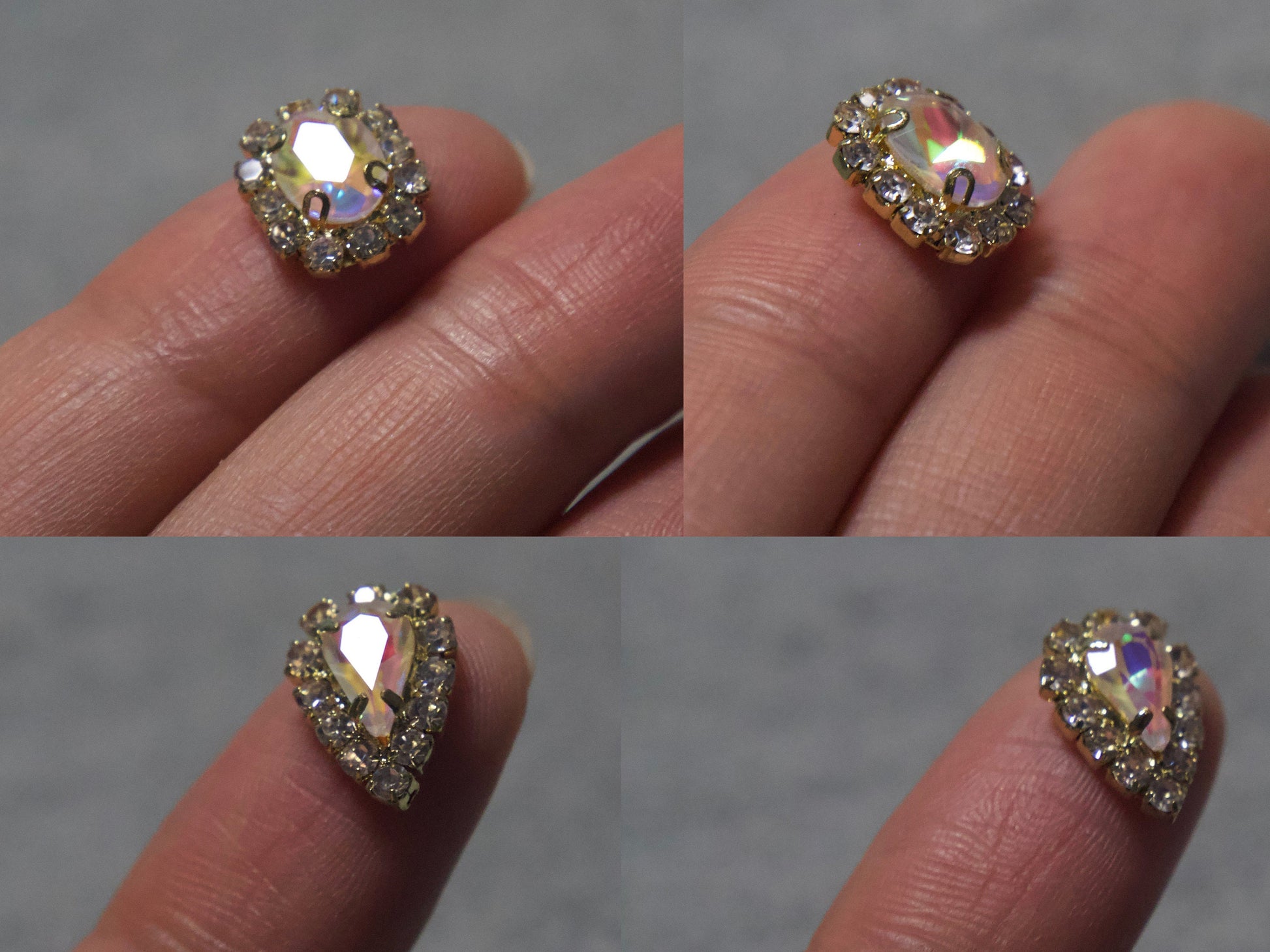 2pcs Nail Jewelry/ Zircon Nail Decals