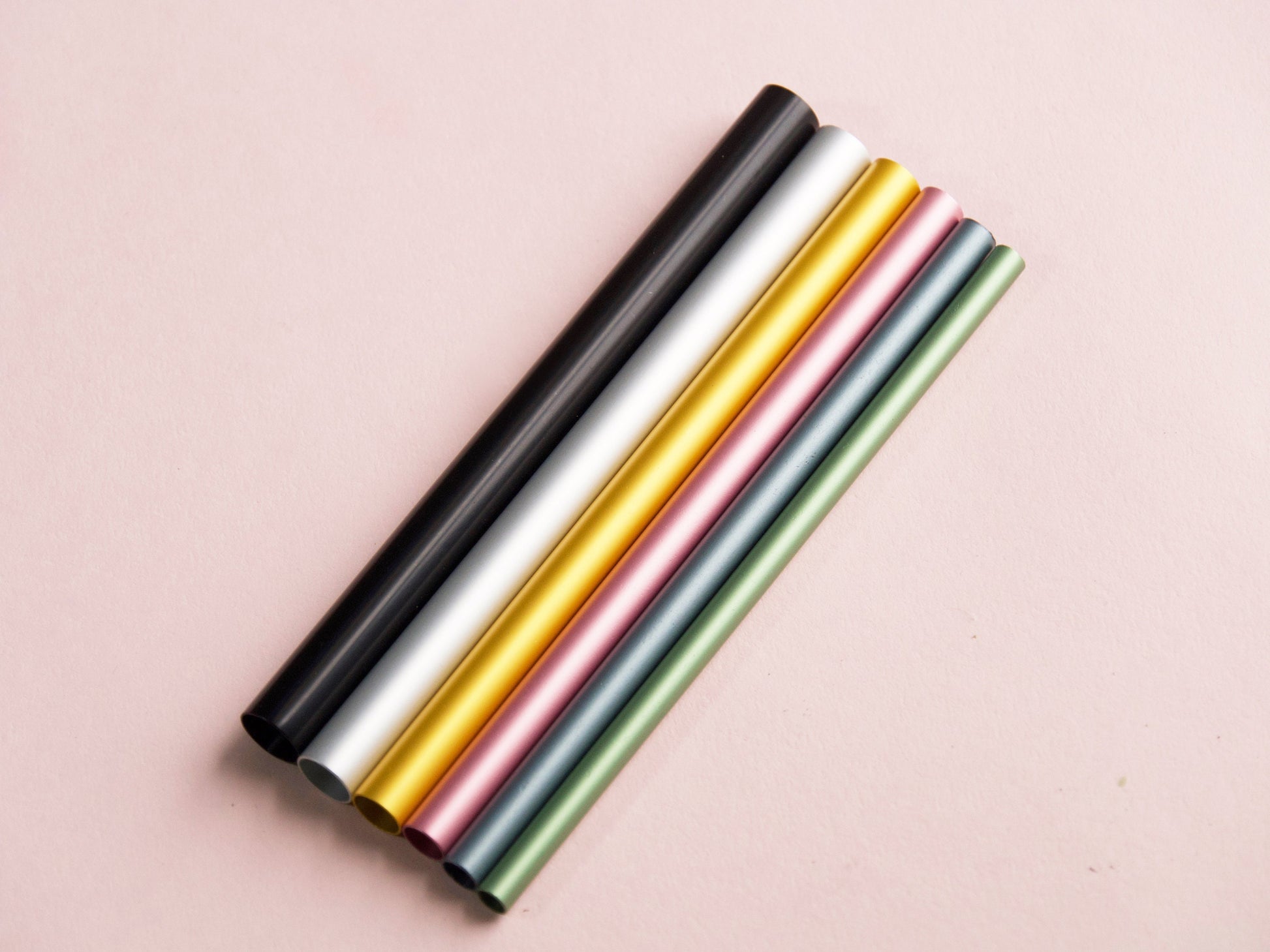 6pcs Nail Shape Corrector Acrylic building Extension Gel Aluminum hollow pipe Nail Pincher Tool/ C Curve shaping Curving Stick tubes