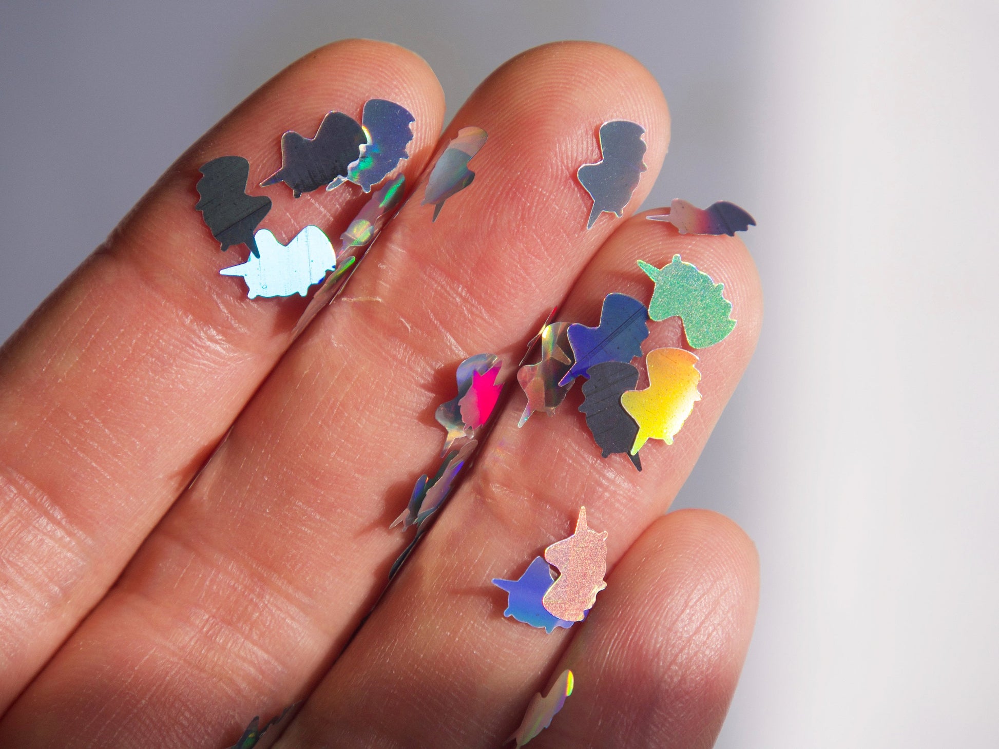 3g Halo unicorn Nail Flakes 3D laser horse Sequins/unicorn shaped glitter flakes for nail gel UV resin nail polish