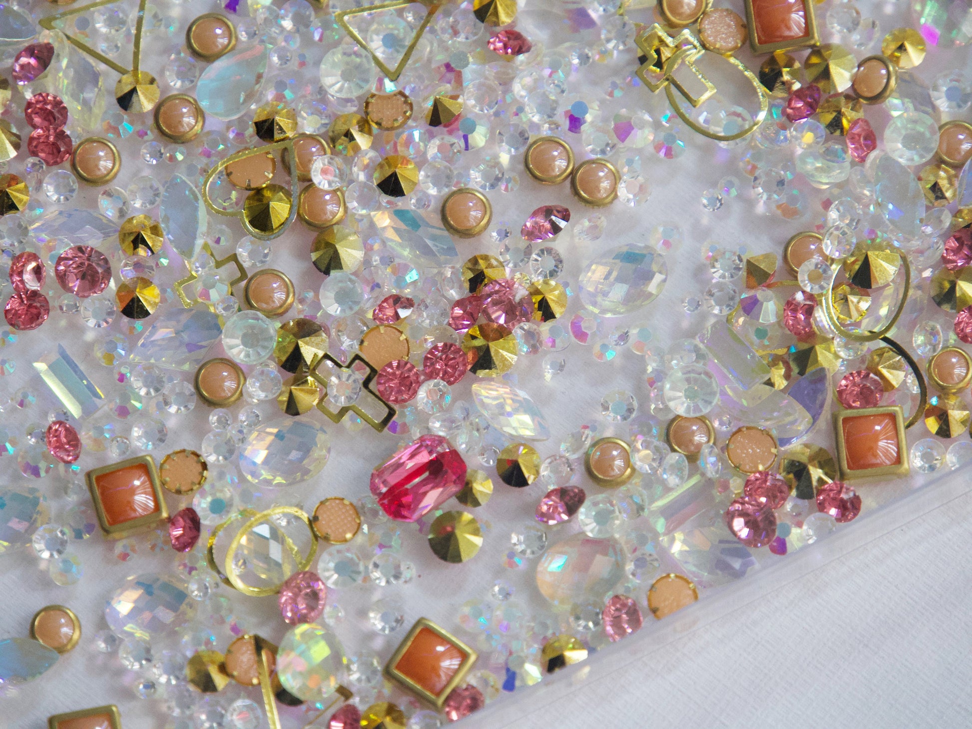 Mixed Rhinestones caviar Beads nail art decal/ 3D Gemstones nail Decals