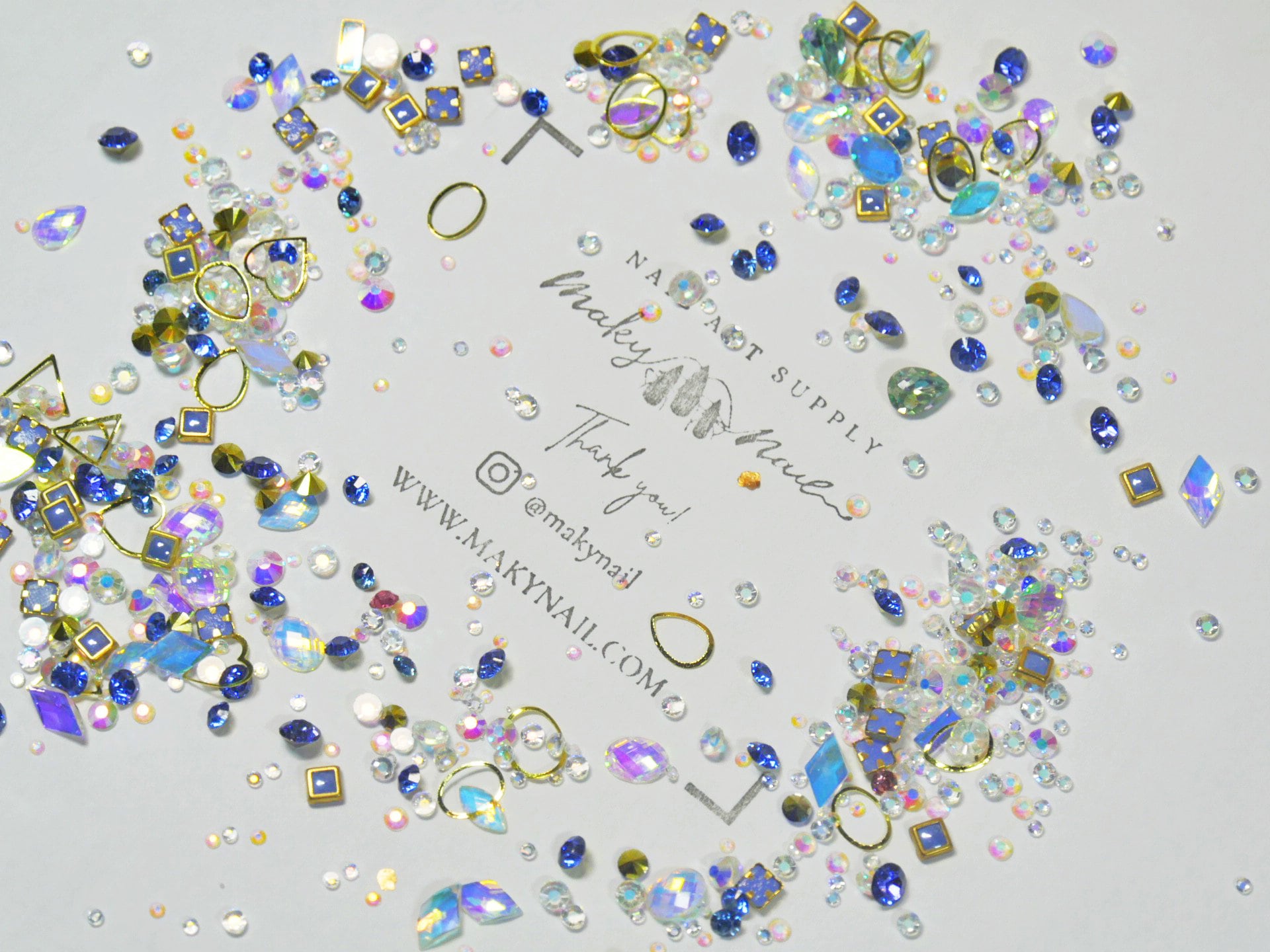 Mixed Rhinestones caviar Beads nail art decal/ 3D Gemstones nail Decals
