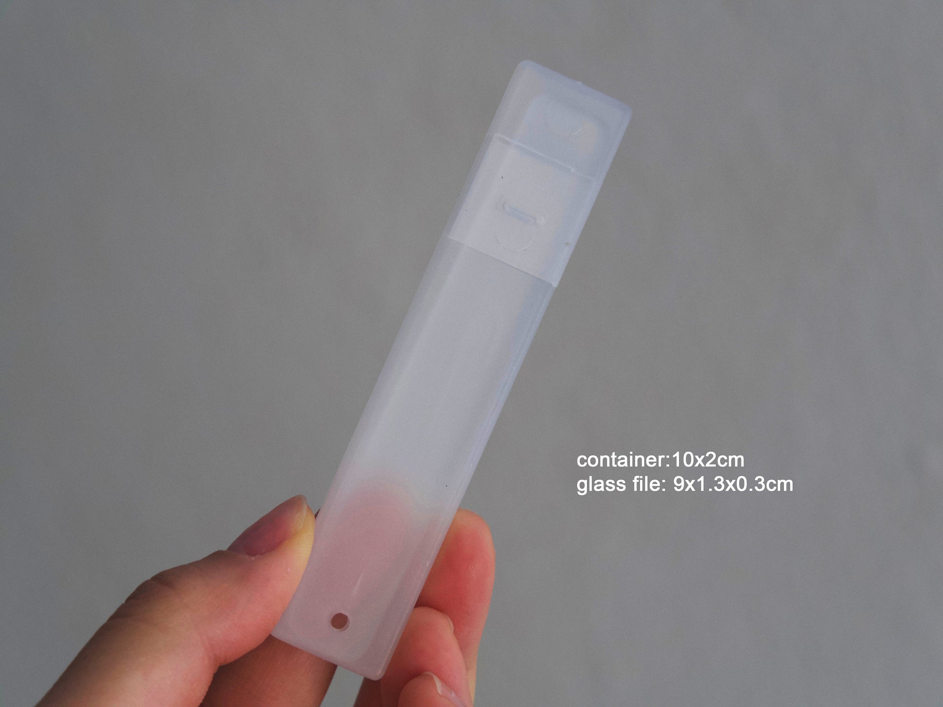Nano Glass Nail File Buffer/ Clear Crystal Buffing Sanding Stick with Case Grinding Polishing Strips/ Permanent Use Manicure Pedicure Tool