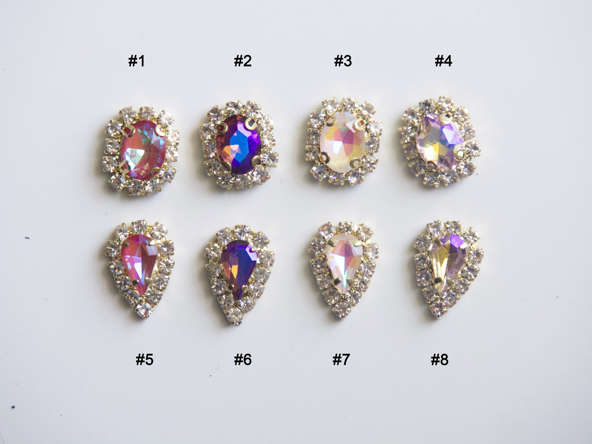 2pcs Nail Jewelry/ Zircon Nail Decals
