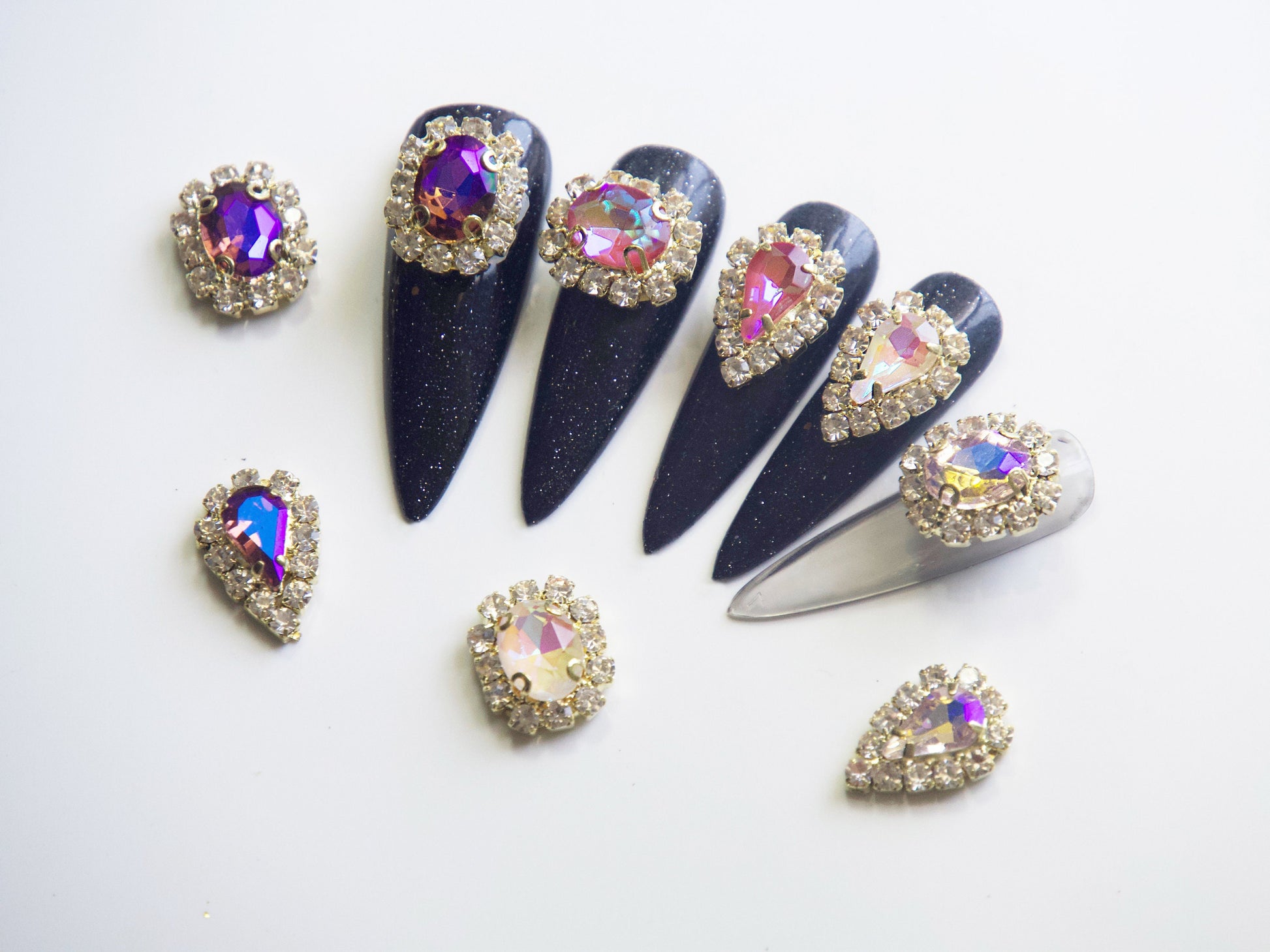 2pcs Nail Jewelry/ Zircon Nail Decals