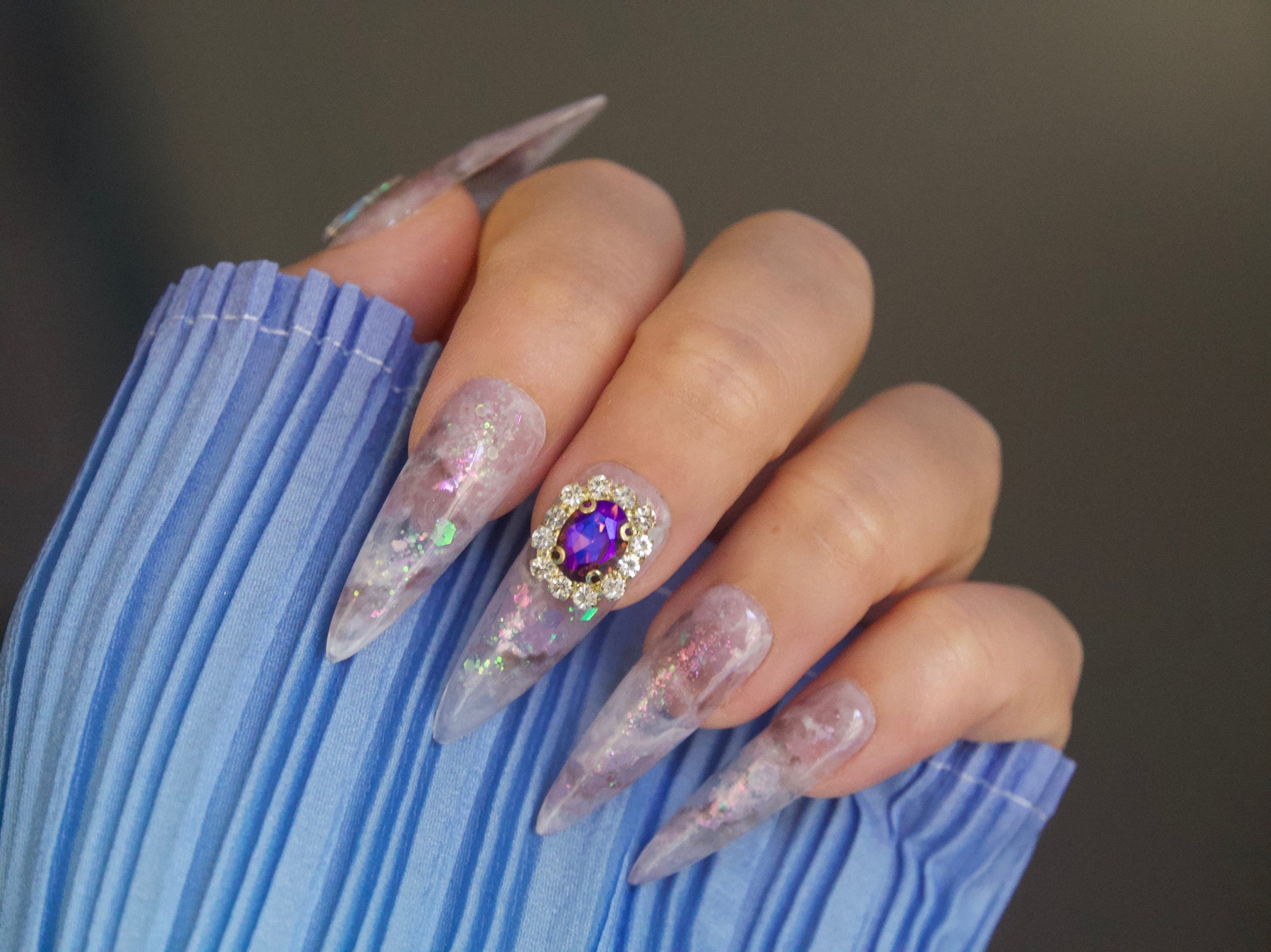2pcs Nail Jewelry/ Zircon Nail Decals