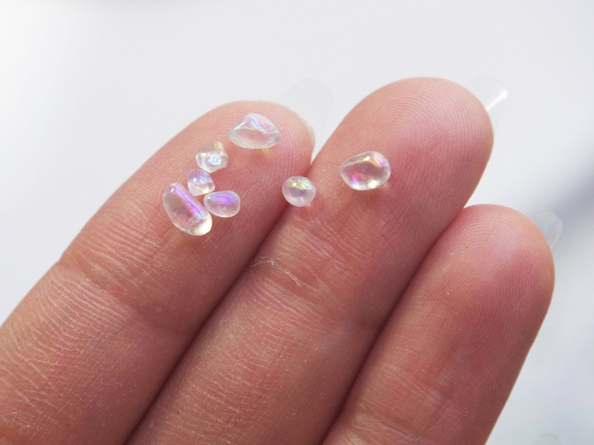 10g Irregular Holographic Rainbow Iridescent Beads/ Colorful Bubble rocks