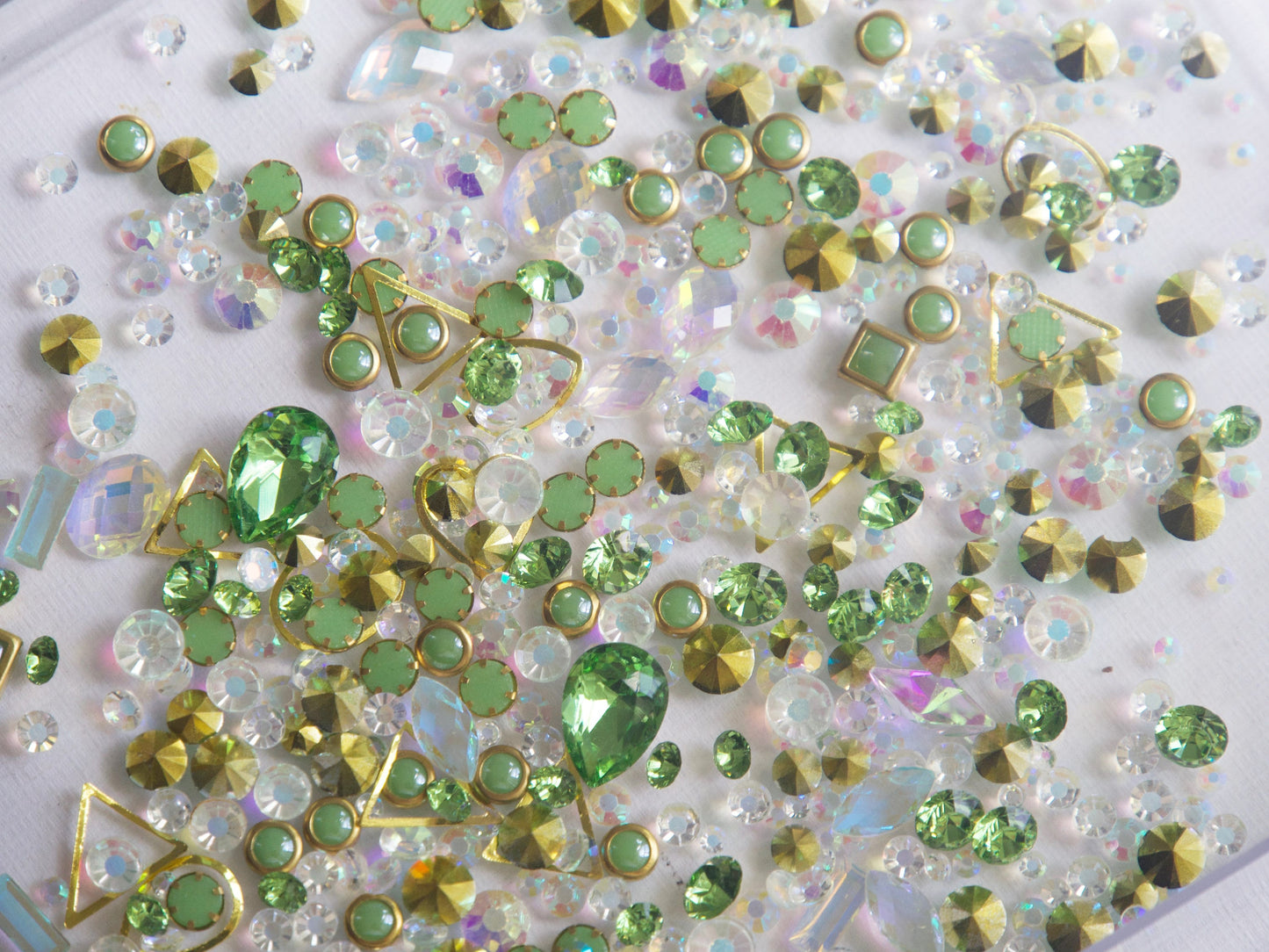 Mixed Rhinestones caviar Beads nail art decal/ 3D Gemstones nail Decals
