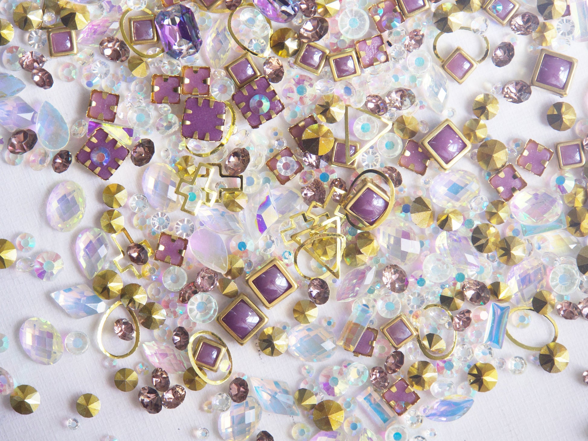 Mixed Rhinestones caviar Beads nail art decal/ 3D Gemstones nail Decals