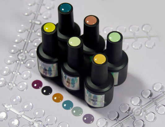 120pcs Nail Color Display Card/ Round Circle Acrylic Nail Art Display Color Palette Nail Polish Showing Polish bottle Color Tags Bean