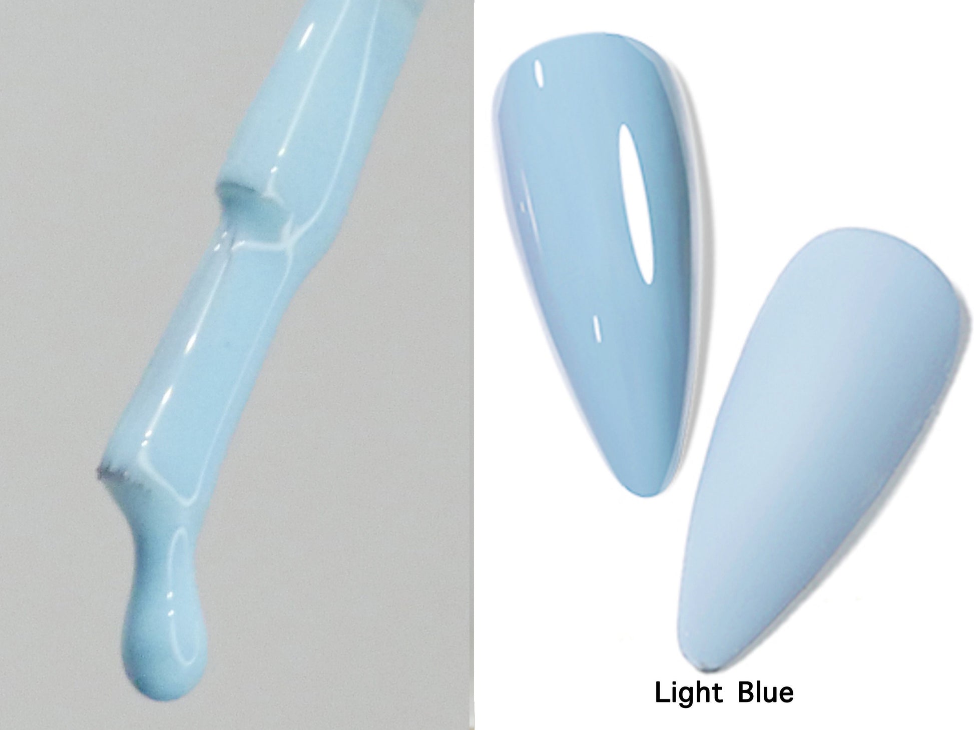 15ml Light Blue Gel polish/ Sky Blue Pure Solid color Nails/ Pastel Baby blue Soak off UV/Led Gel polish Manicure Pedicure