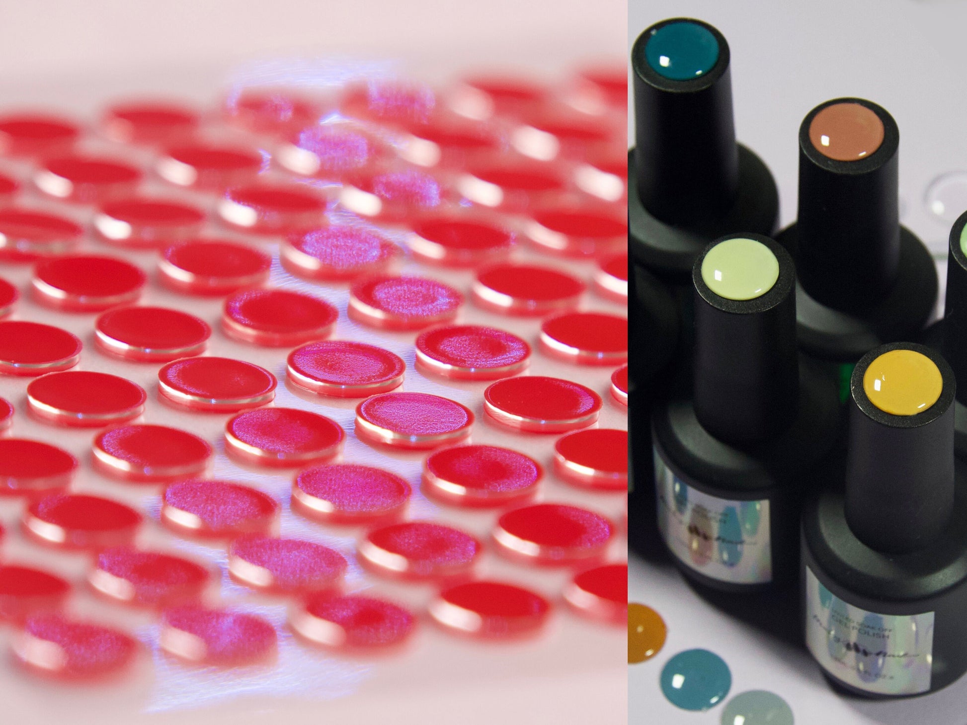 100pcs Transparent Double-Sided Tape Stickers Round Nail Color Tag Display Tape/ No Traces Adhesive Sticker for Press Ons Super Sticky