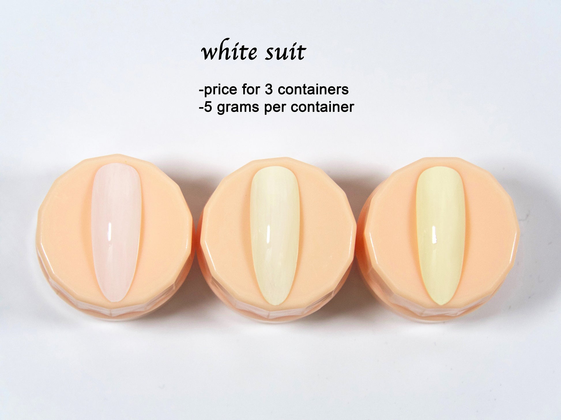 3pcs Solid Jelly UV Gel Nail Art /Translucent White suit Gel Polish/ Ivory Pearl white Pudding UV Gels Creamy Gel Manicure Pedicure