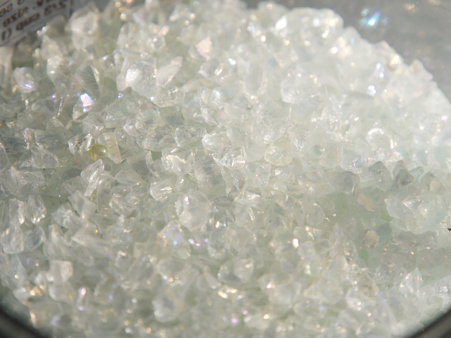 10g Broken Glass Irregular Stones for nail art/ Iridescent Clear Rocks