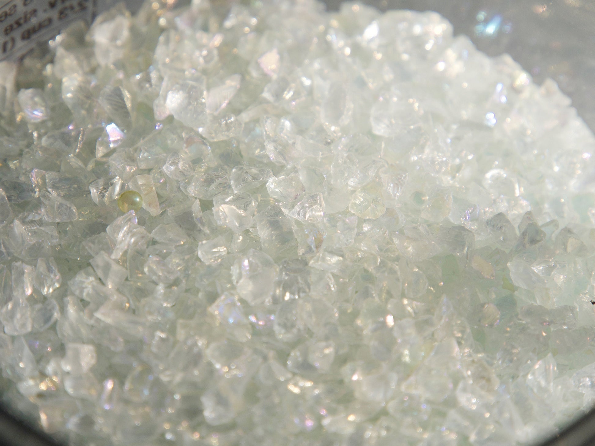 10g Broken Glass Irregular Stones for nail art/ Iridescent Clear Rocks