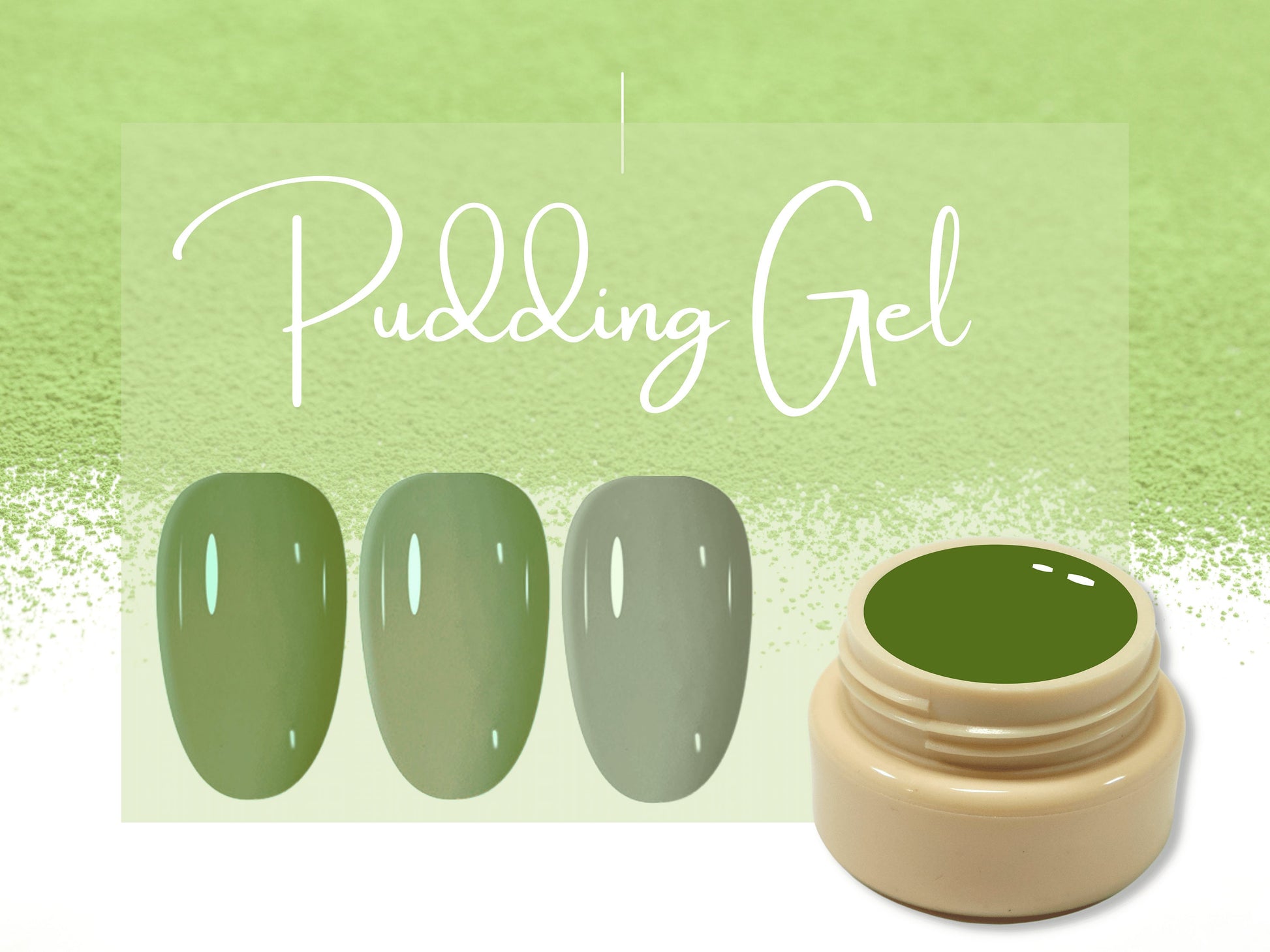 5g Solid Jelly UV Gel Nail Art /Green Matcha Pudding UV Gels Creamy Gel Manicure Pedicure Nails Polish Fresh Summer Nails Art