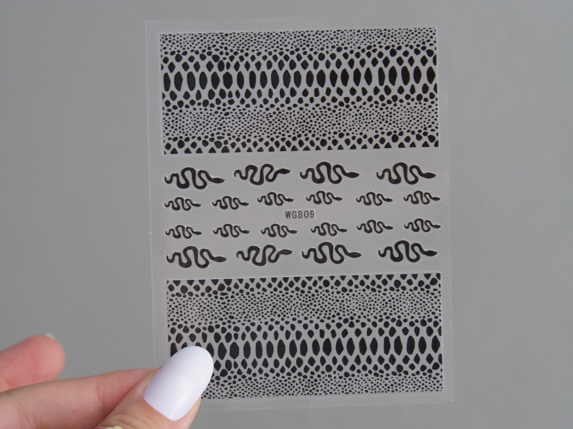 Snake Nail Stickers/  Python Skin texture Nails Self Adhesive Decals/ Crocodile Pattern Aligator Skin nails supply