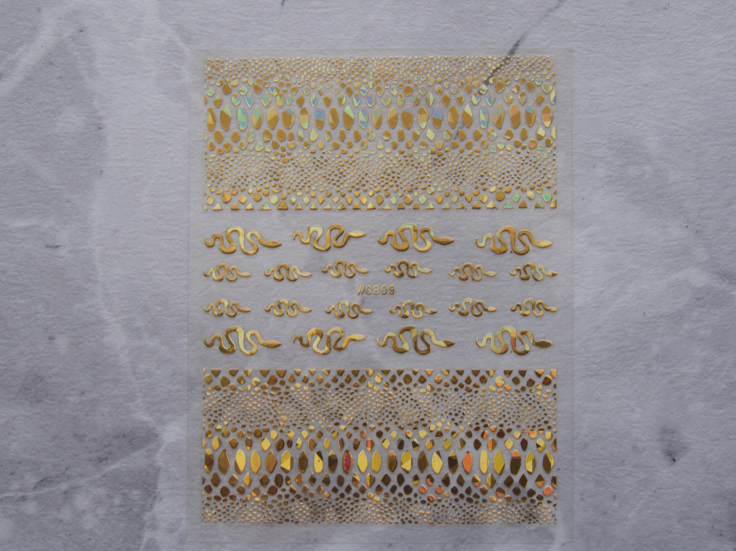 Snake Nail Stickers/  Python Skin texture Nails Self Adhesive Decals/ Crocodile Pattern Aligator Skin nails supply