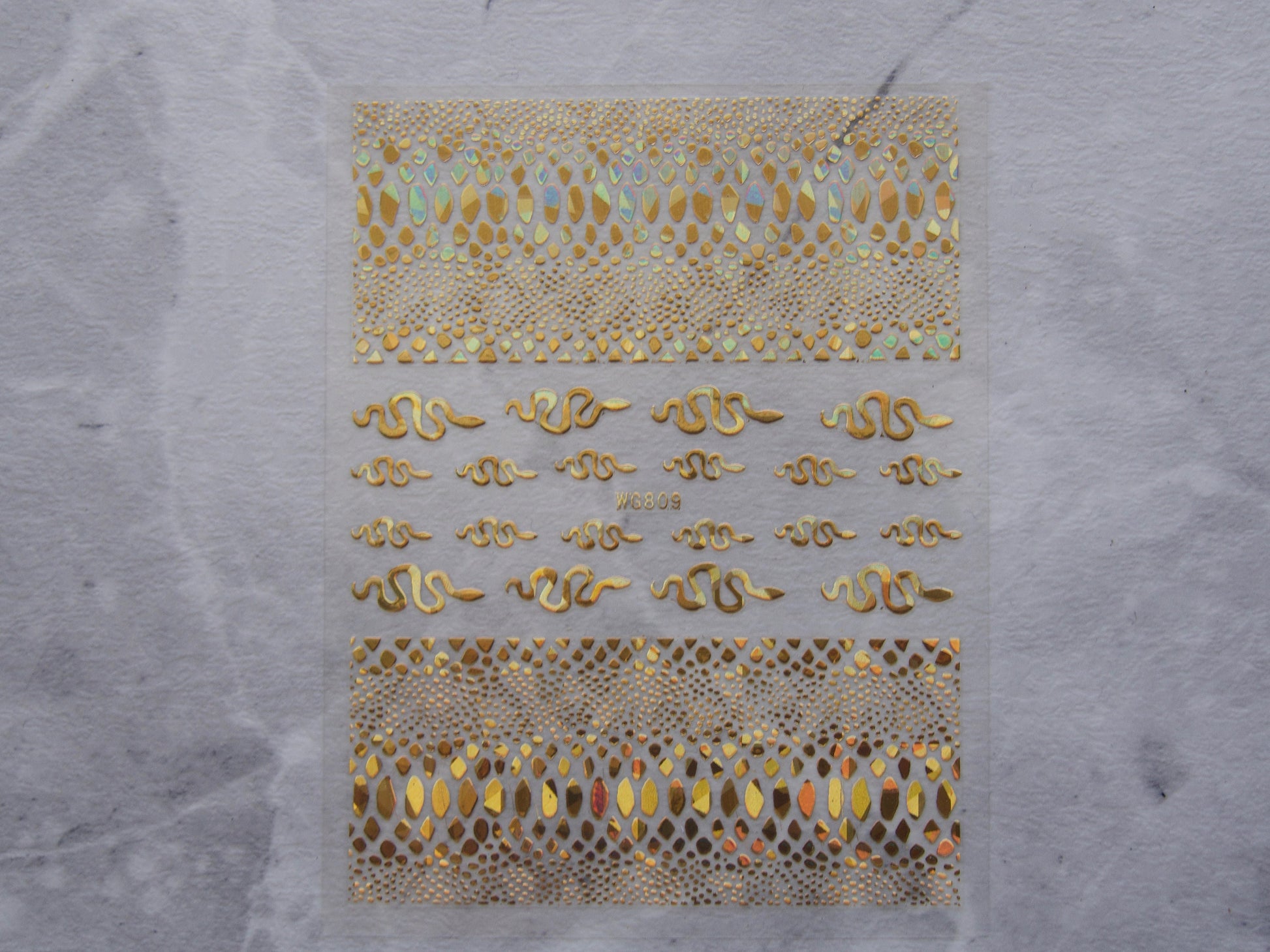 Snake Nail Stickers/  Python Skin texture Nails Self Adhesive Decals/ Crocodile Pattern Aligator Skin nails supply