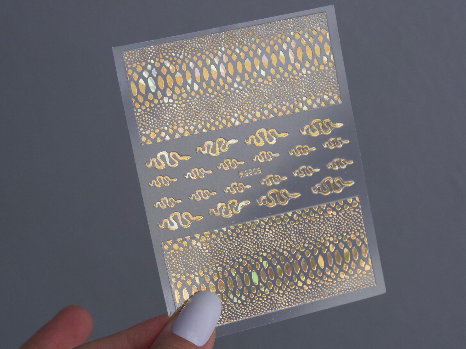 Snake Nail Stickers/  Python Skin texture Nails Self Adhesive Decals/ Crocodile Pattern Aligator Skin nails supply