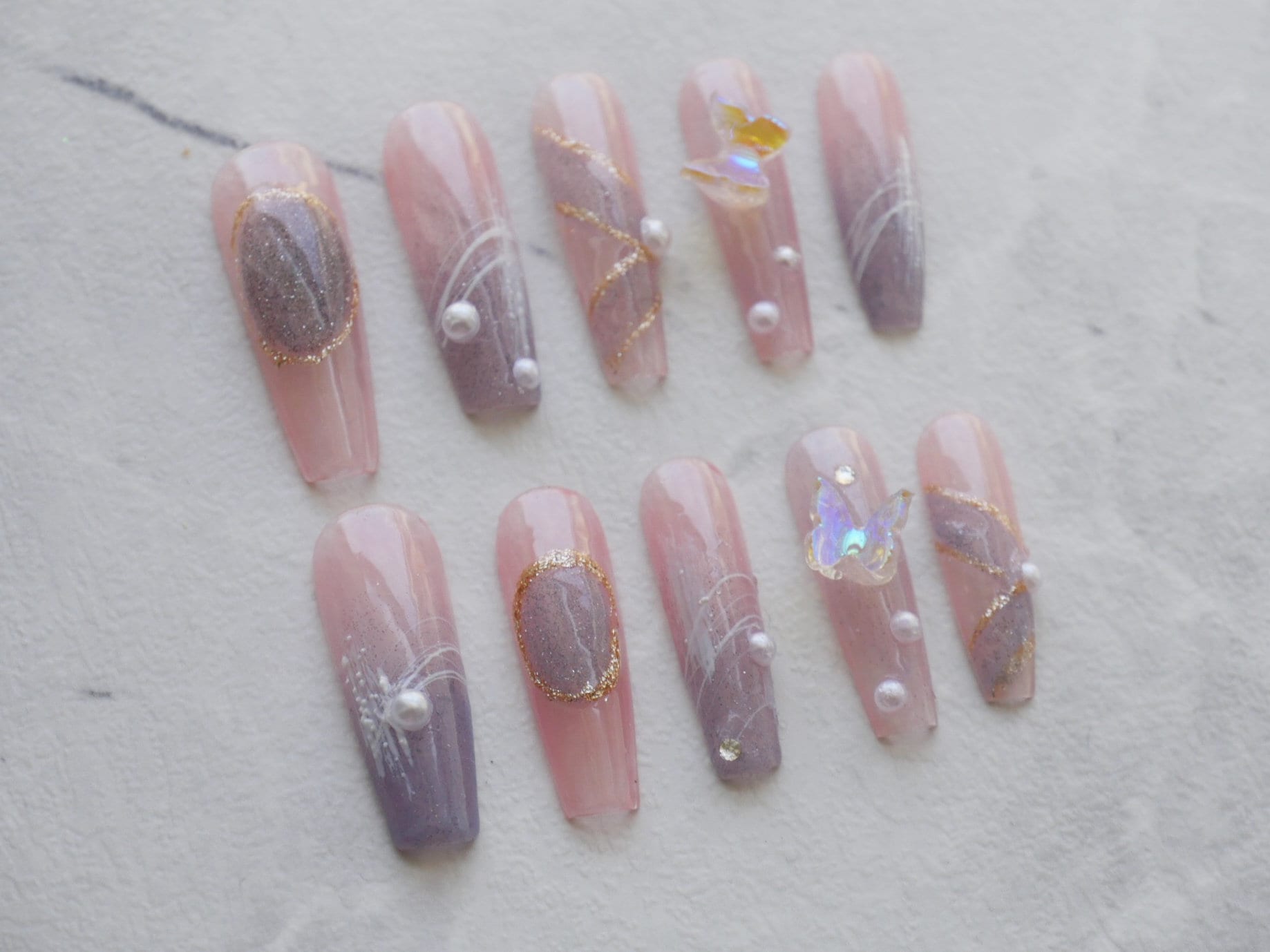 3D Bowtie Polar Lights Nail Decal/ Chameleon Tik Tok Nail DIY charm for nail Gel Polish Design