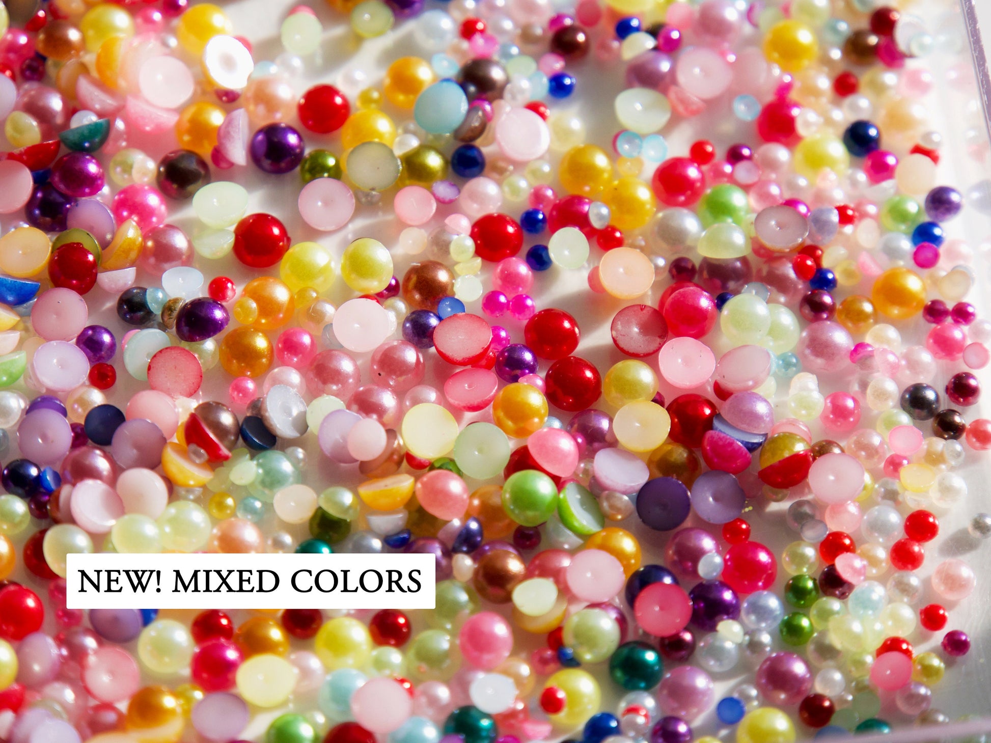 3g mixed Semicircle pearls