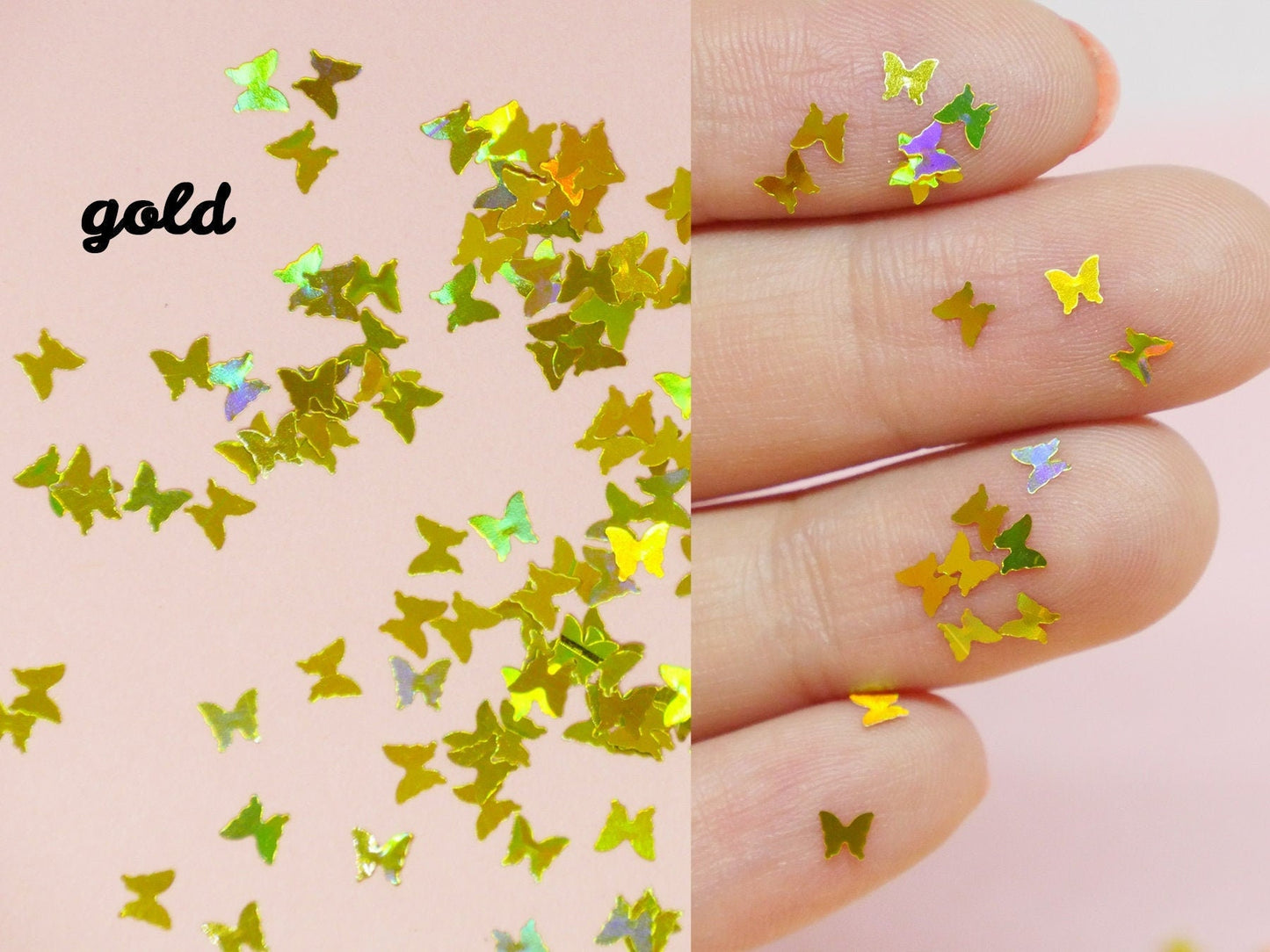 Halo Butterfly Glitter/ Nail Flakes DIY Laser Sequins/Fairy Tale rainbow starry butterfly nail polish UV gel supply/ resin crafts sequins