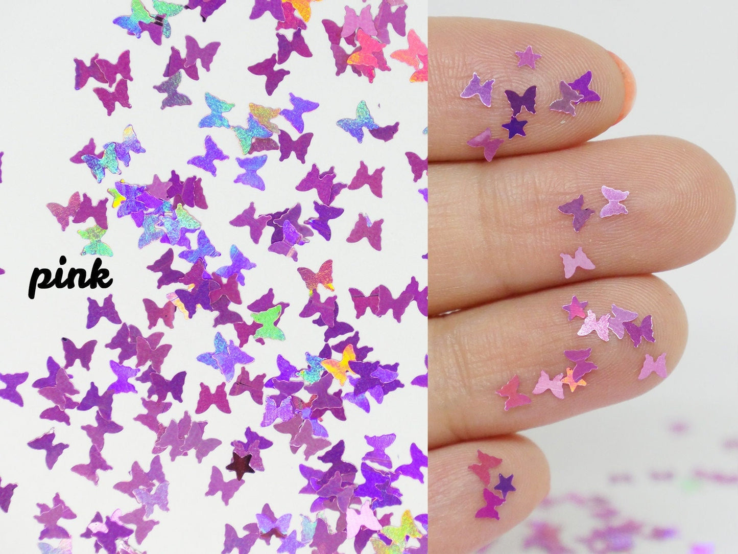 Halo Butterfly Glitter/ Nail Flakes DIY Laser Sequins/Fairy Tale rainbow starry butterfly nail polish UV gel supply/ resin crafts sequins
