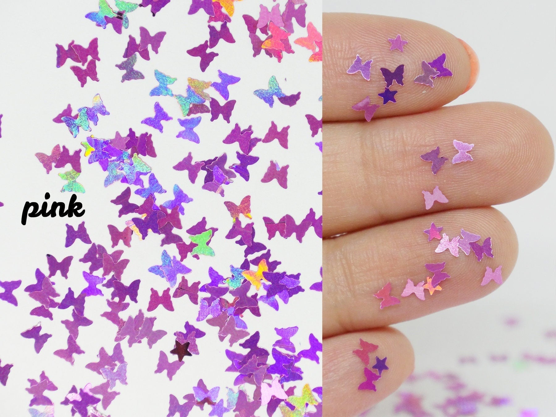 Halo Butterfly Glitter/ Nail Flakes DIY Laser Sequins/Fairy Tale rainbow starry butterfly nail polish UV gel supply/ resin crafts sequins