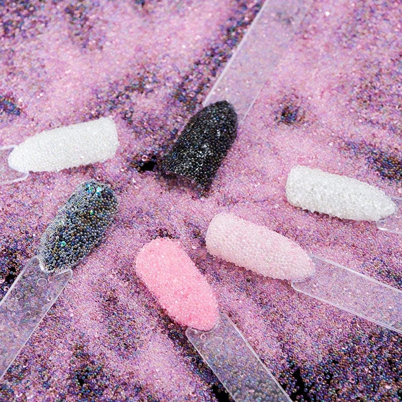 5g Glass Caviar beads/Clear nail microbeads/ Black nail caviar/ Pink Caviar Beads Crystal Nail Art Tools Acrylic 3D for Decor