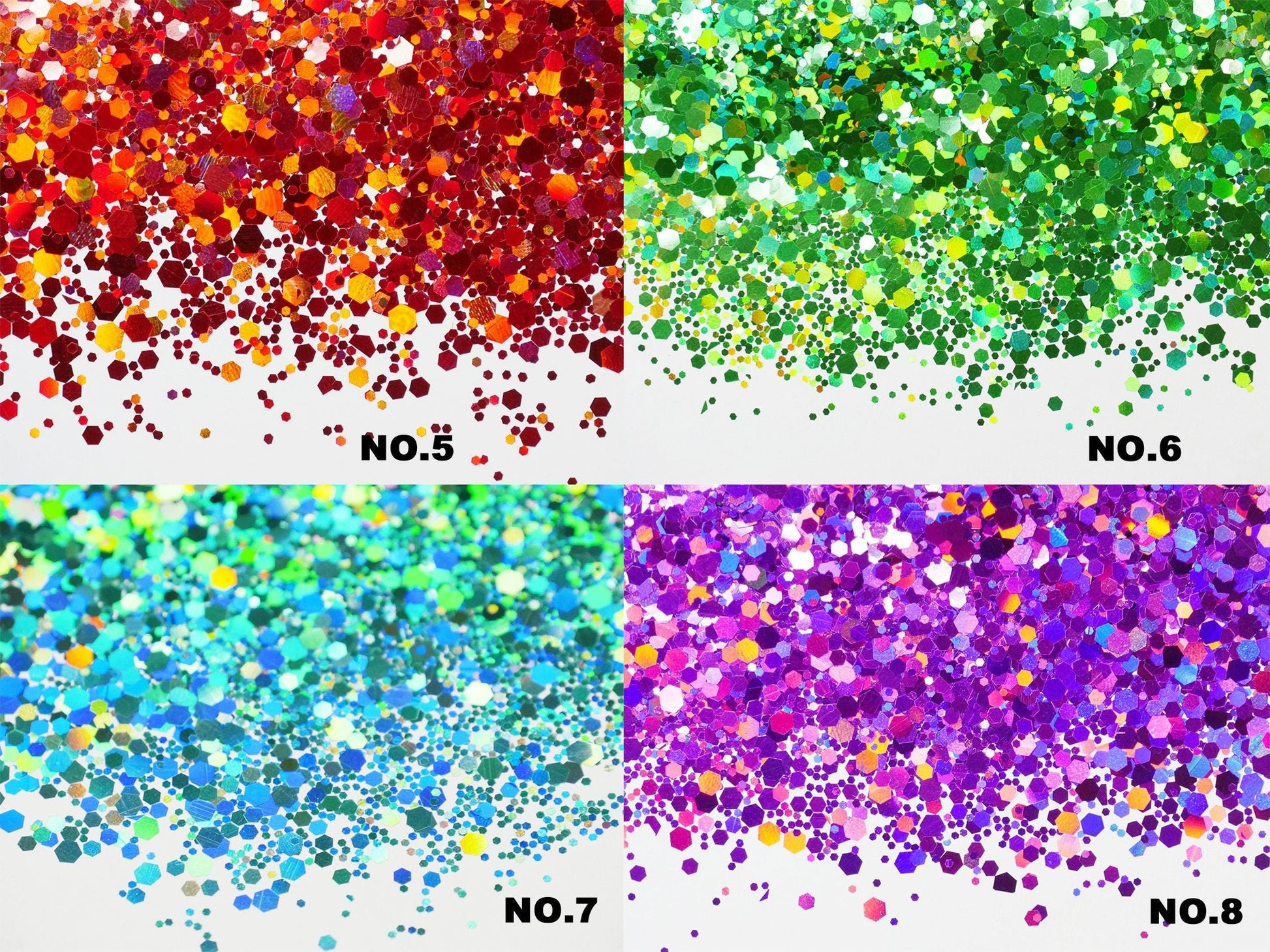 12 jar Halo hexagon Mixed size Glitter/ Holo chunky Nail Flakes 3D DIY laser Sequins/Mermaid silver holo hexagon starry sky glitter flakes