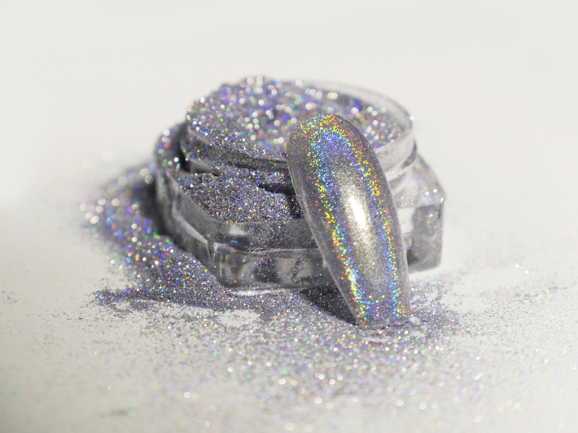 Rainbow Mirror Laser Shimmer Powder Glitter/ Silver Halo Mermaid Nail Shimmer/ Chameleon Glitters Nail holographic powder nail