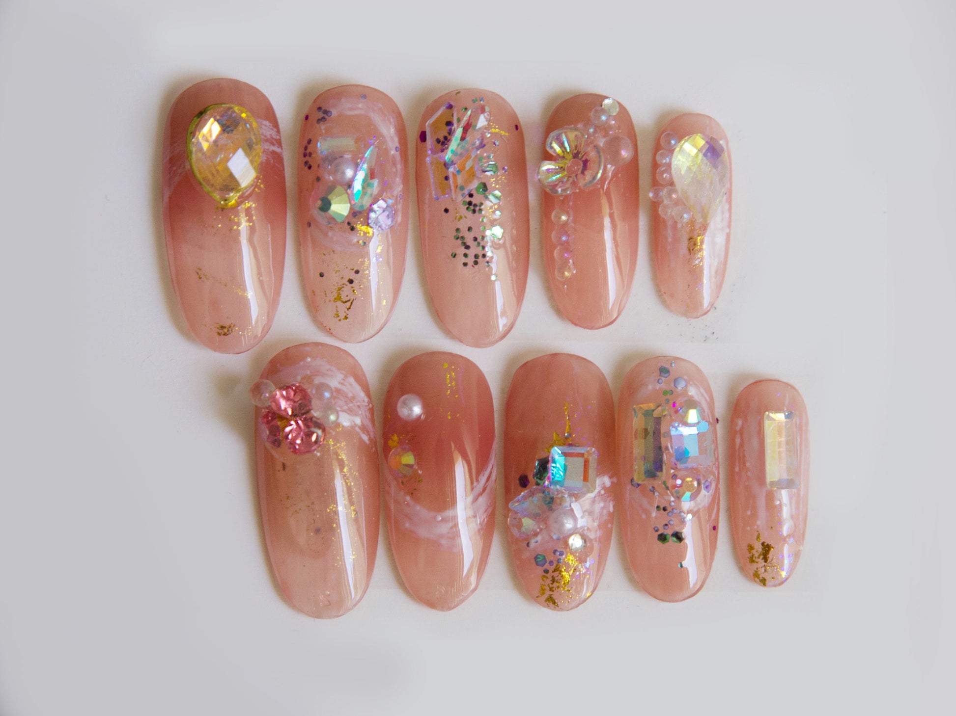 70 pcs Mixed Polar Light Crystals/ Nail Jewelry Diamond set