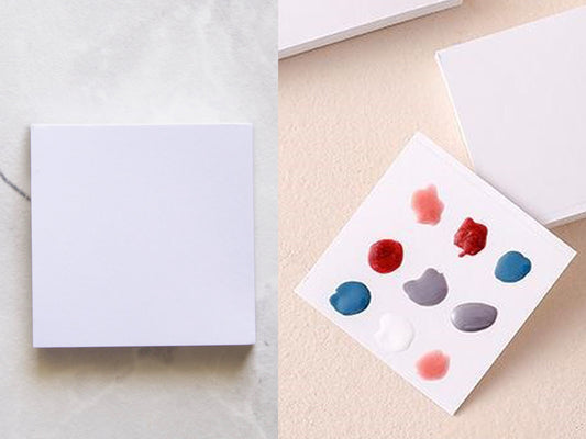 50pcs Waterproof Disposable Palette Color Blending Paper/ Colors Mixing Drawing Paint UV gel Makeup Foundation Glitter pigment mix paper
