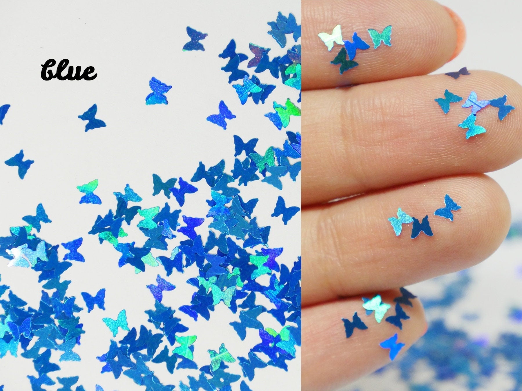 Halo Butterfly Glitter/ Nail Flakes DIY Laser Sequins/Fairy Tale rainbow starry butterfly nail polish UV gel supply/ resin crafts sequins