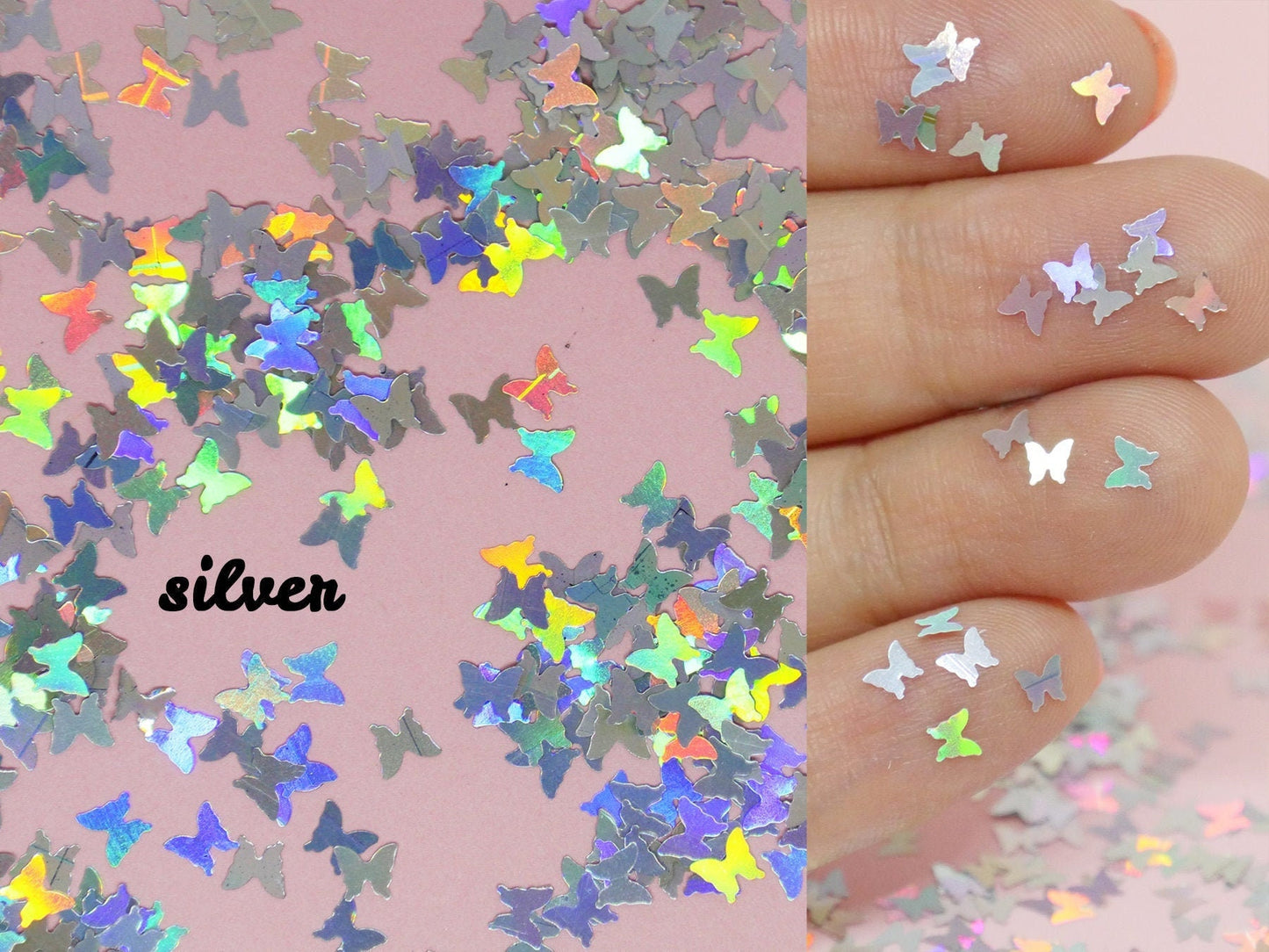 Halo Butterfly Glitter/ Nail Flakes DIY Laser Sequins/Fairy Tale rainbow starry butterfly nail polish UV gel supply/ resin crafts sequins