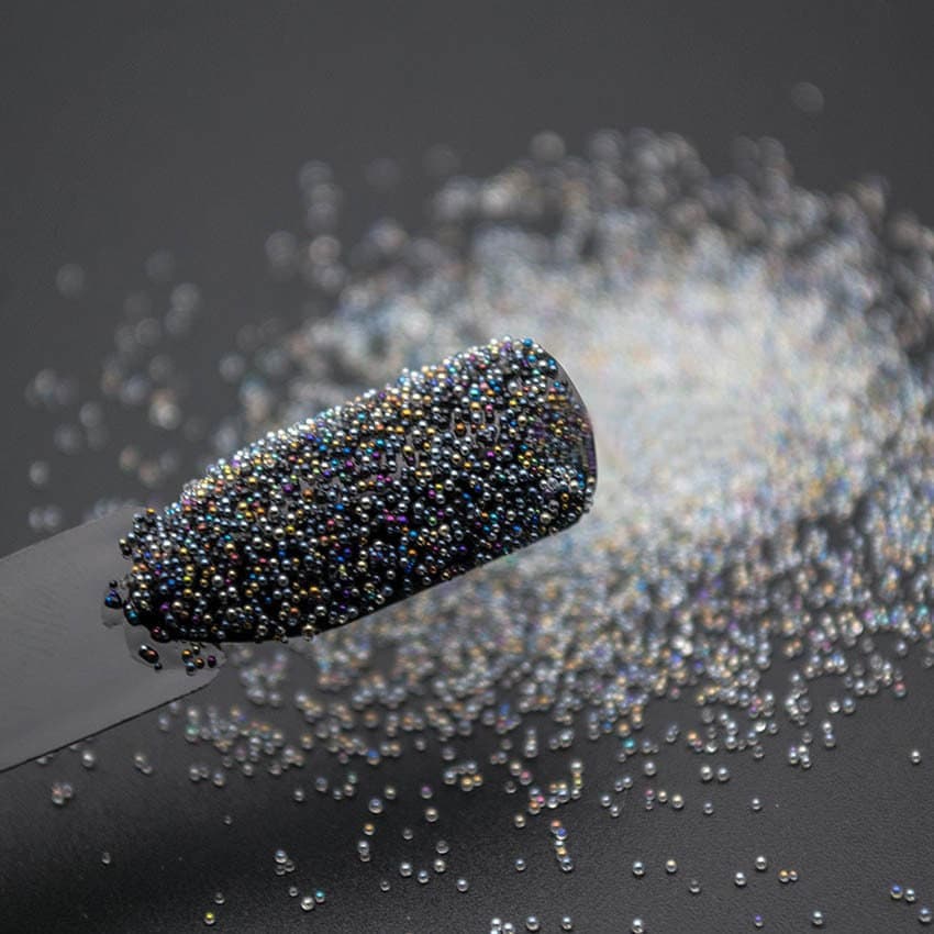 5g Glass Caviar beads/Clear nail microbeads/ Black nail caviar/ Pink Caviar Beads Crystal Nail Art Tools Acrylic 3D for Decor